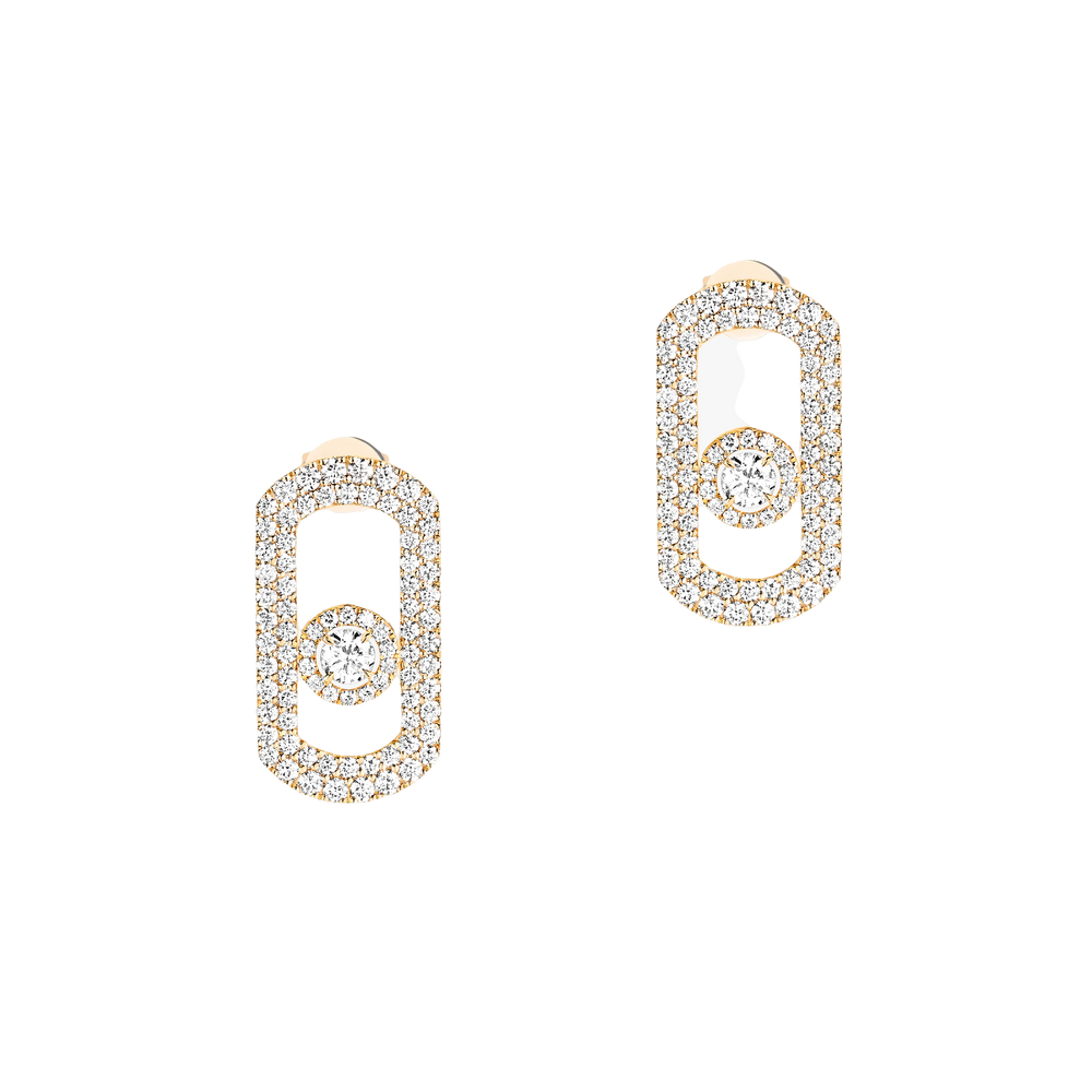 So Move Pavé Boucles d'oreilles Diamant Or Jaune