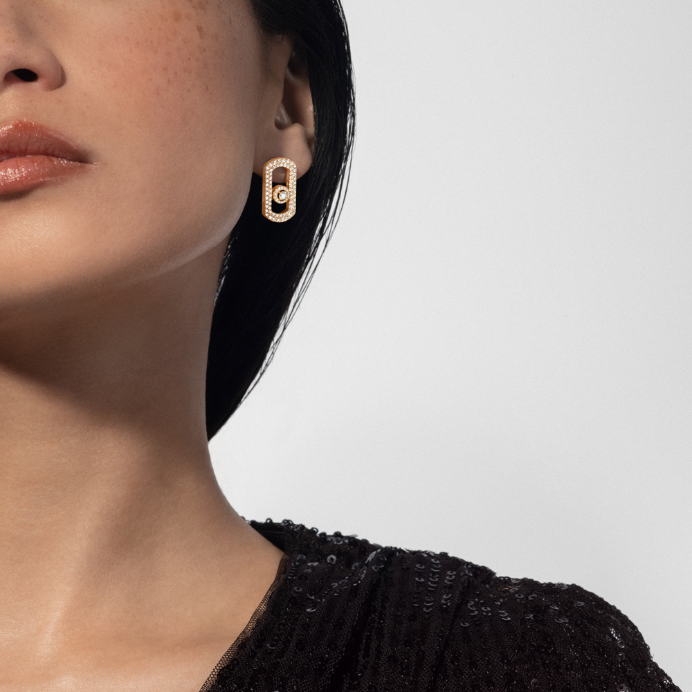 So Move Pavé Boucles d'oreilles Diamant Or Jaune