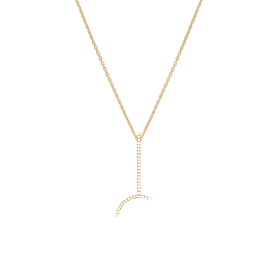 Lucky Move Arrow Yellow Gold Diamond Necklace