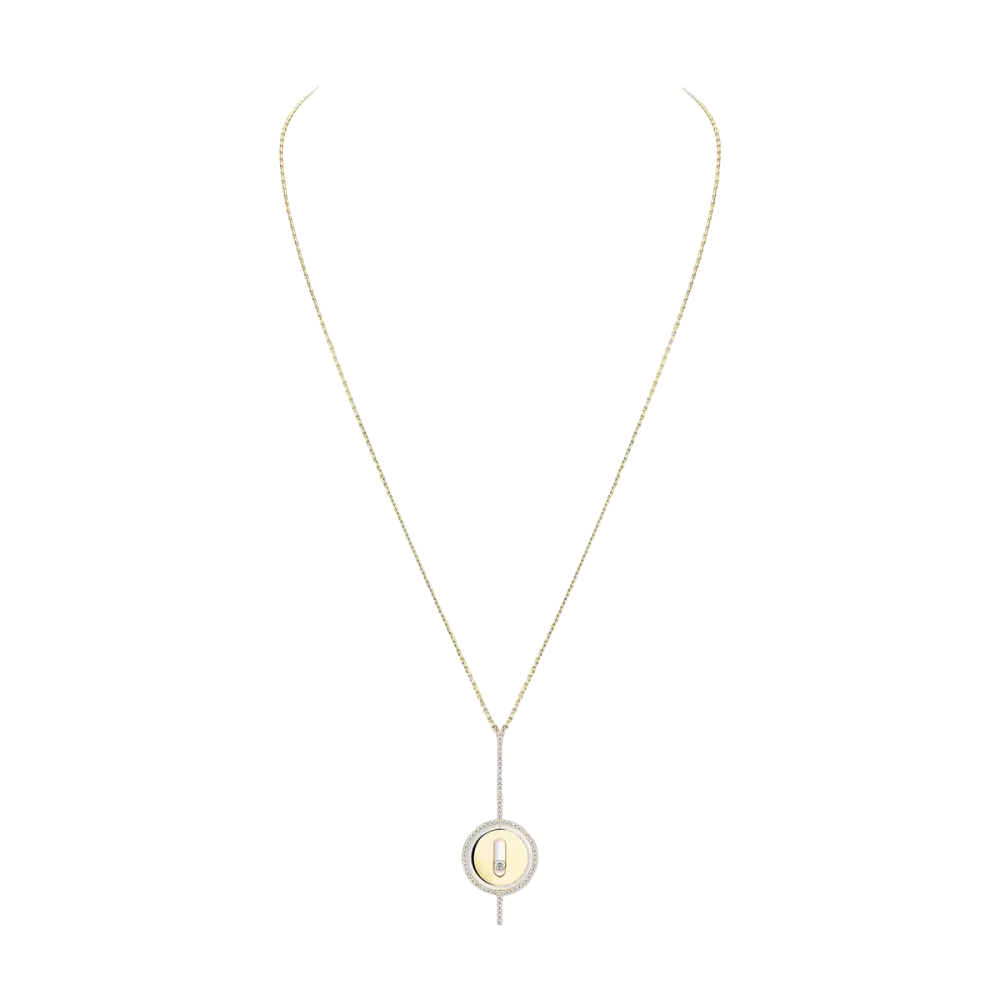 Lucky Move Arrow Collier Diamant Or Jaune