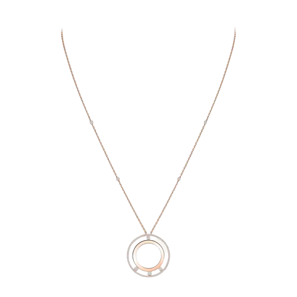 Collier Long Move Romane Collier Diamant Or Rose