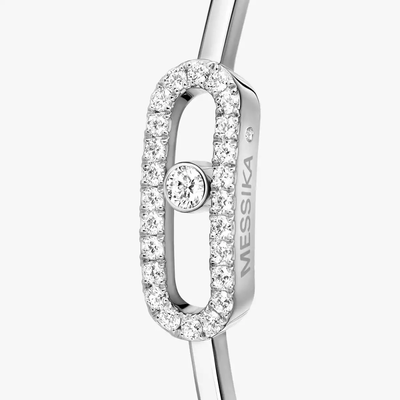 Créoles Move Uno GM Boucles d'oreilles Diamant Or Blanc