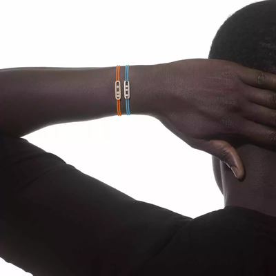 Bracelet cordon orange pavé Messika Care(s) Bracelet Diamant Or Jaune