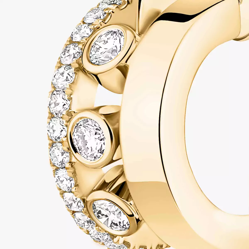 Mini créoles Move Romane Boucles d'oreilles Diamant Or Jaune