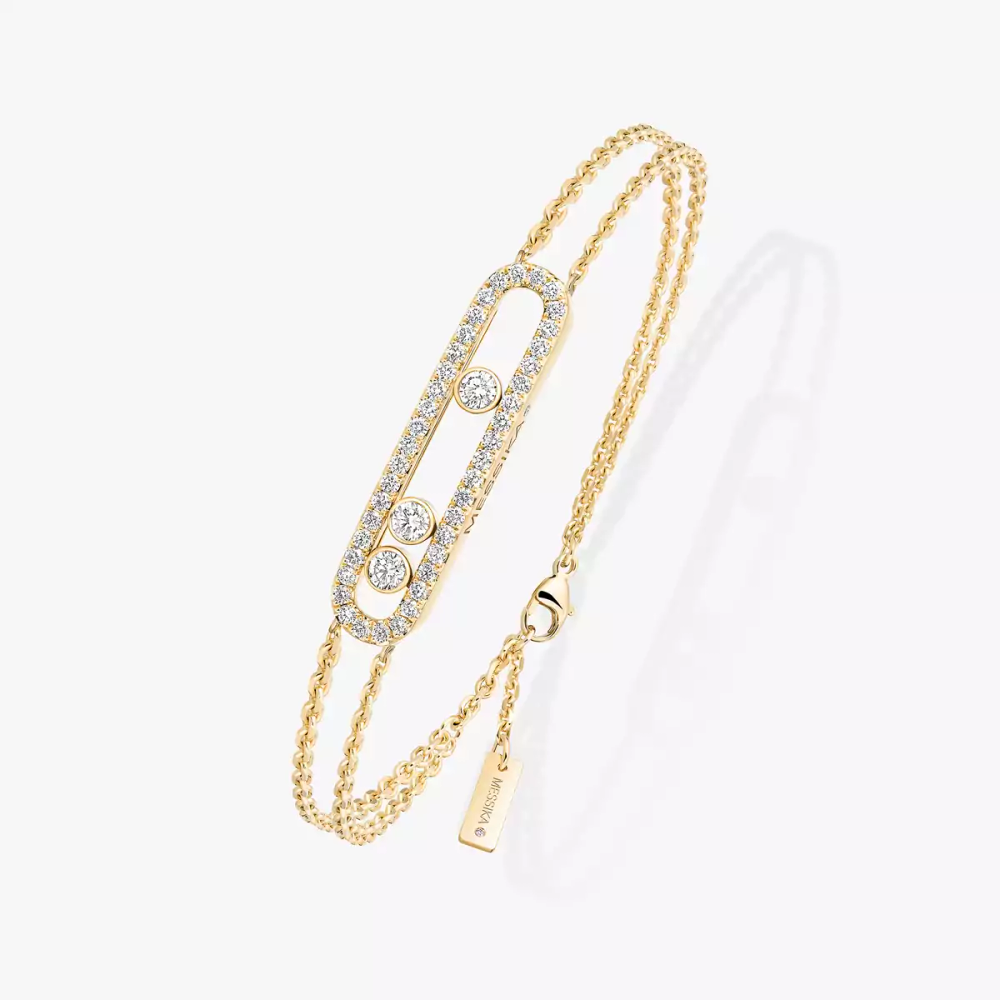Move Classique Pavé Bracelet Diamant Or Jaune