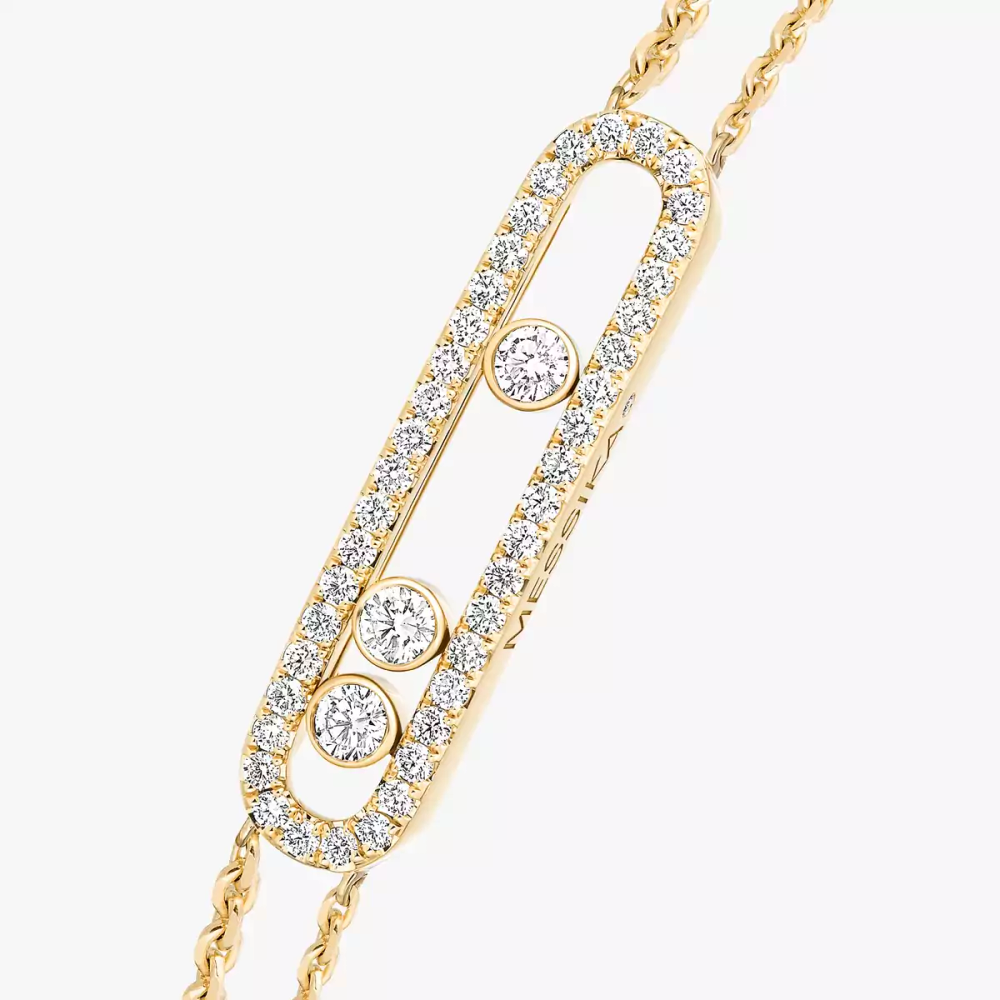 Move Classique Pavé Bracelet Diamant Or Jaune