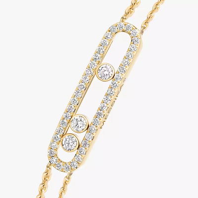 Move Classique Pavé Bracelet Diamant Or Jaune