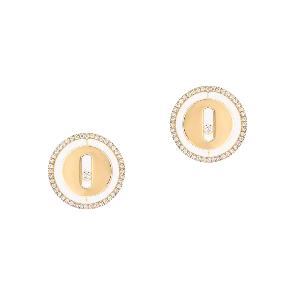 Puces Lucky Move Boucles d'oreilles Diamant Or Jaune