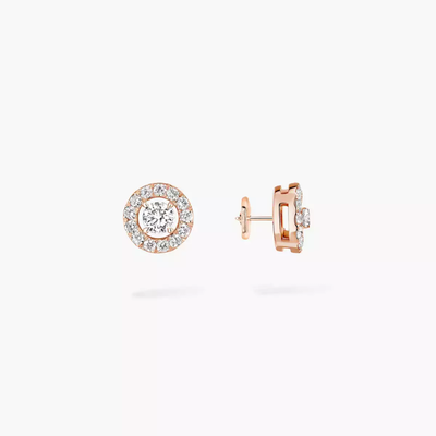 Joy Diamants Ronds 0,03ct Boucles d'oreilles Diamant Or Rose
