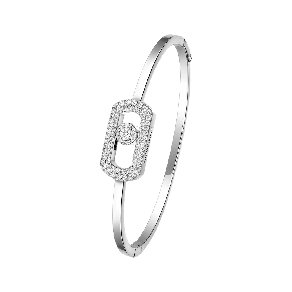 So Move Pavé Bangle White Gold Diamond Bracelet