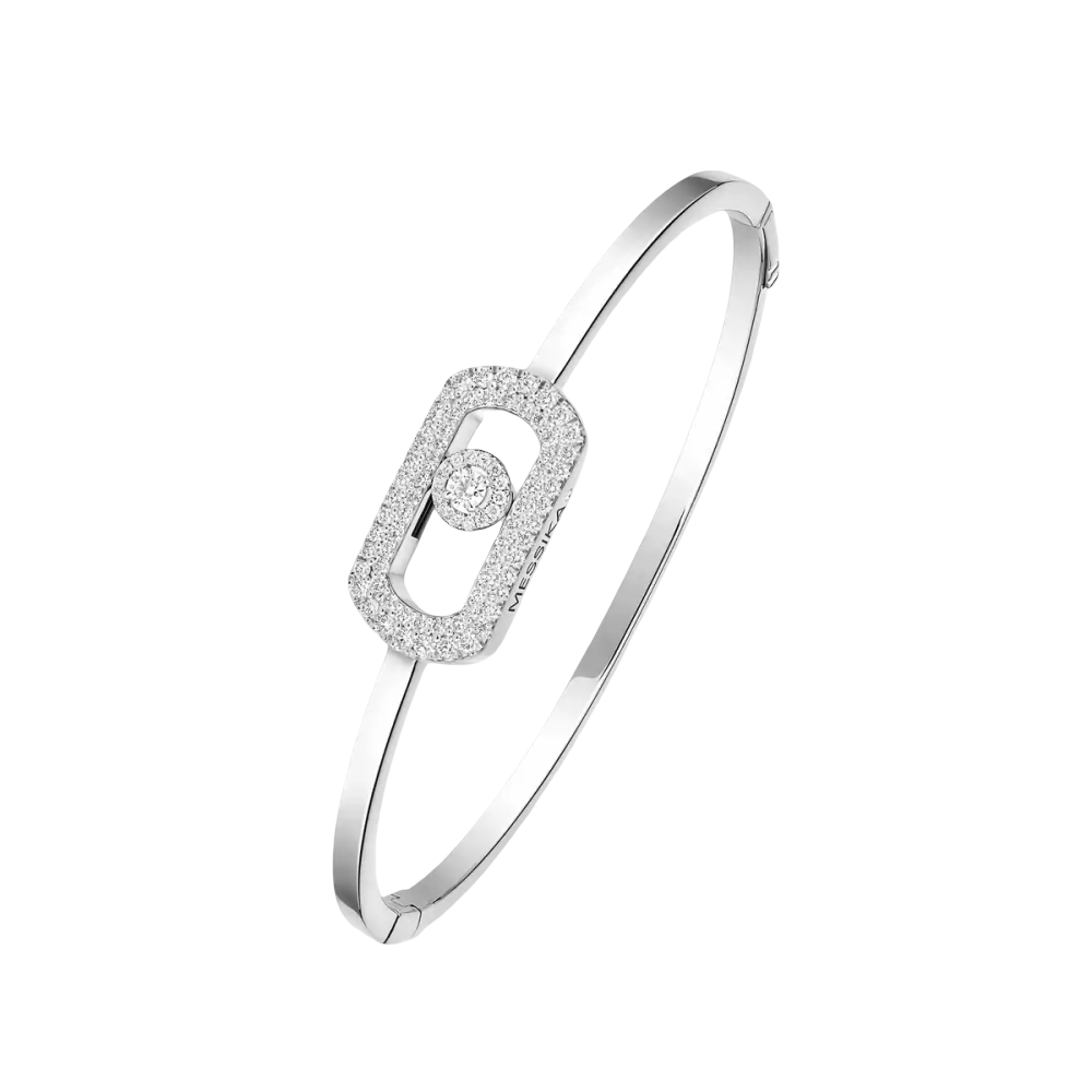 Jonc So Move Pavé Bracelet Diamant Or Blanc