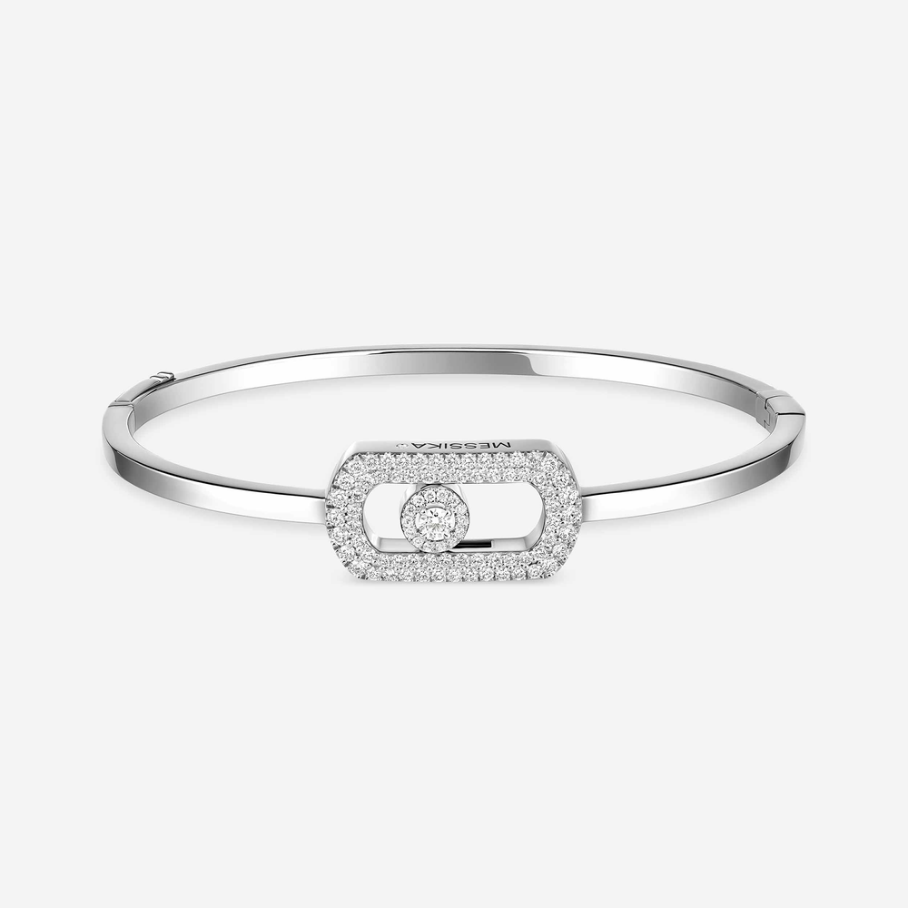 So Move Pavé Bangle White Gold Diamond Bracelet