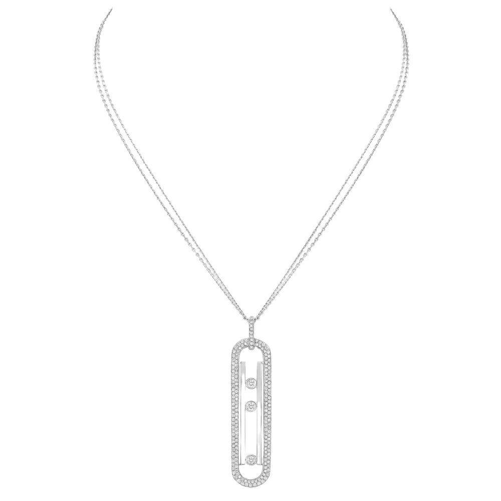 Sautoir Move 10th Anniversary Collier Diamant Or Blanc