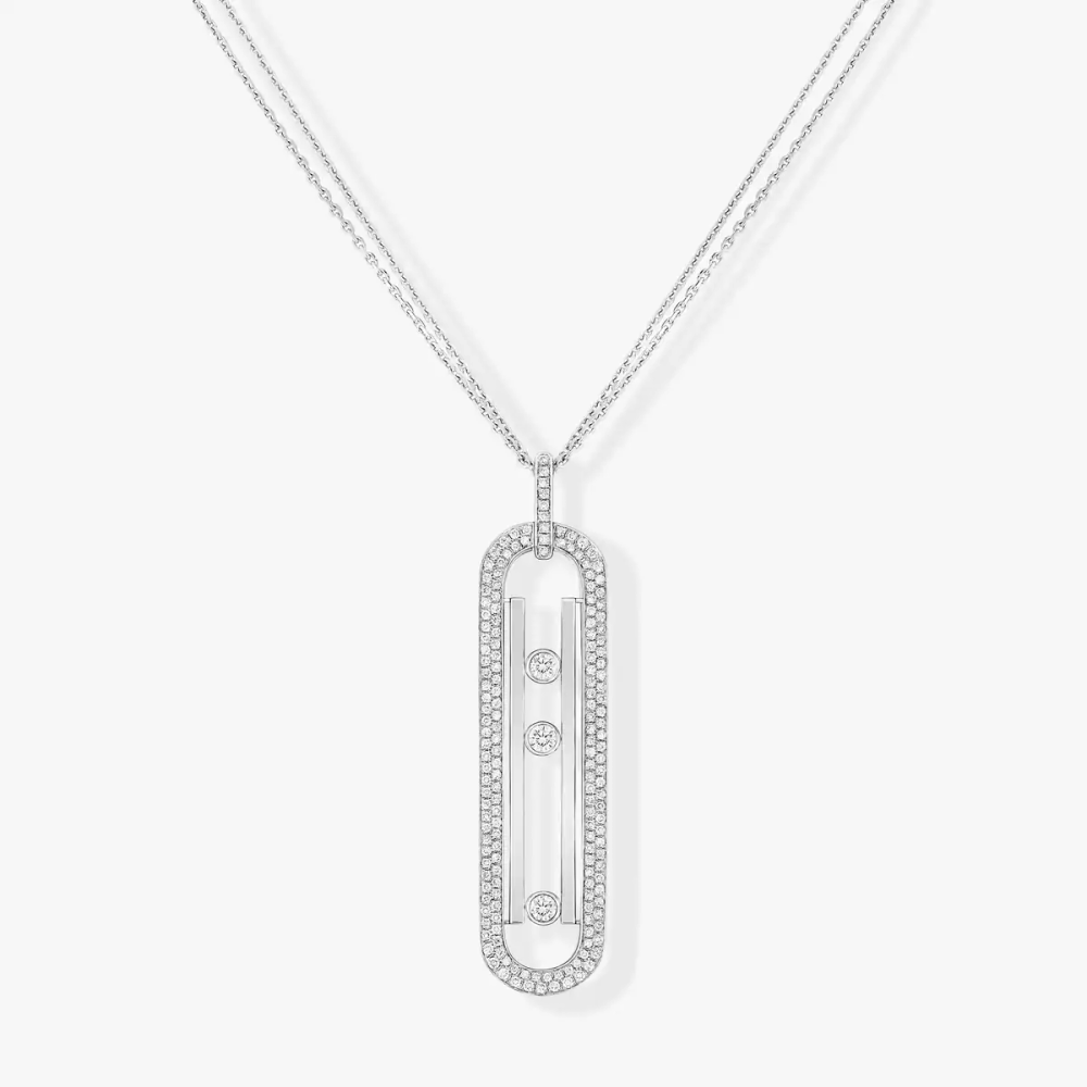 Sautoir Move 10th Anniversary Collier Diamant Or Blanc