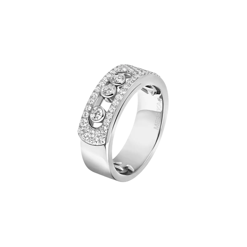 Move Noa Pavée Bague Diamant Or Blanc