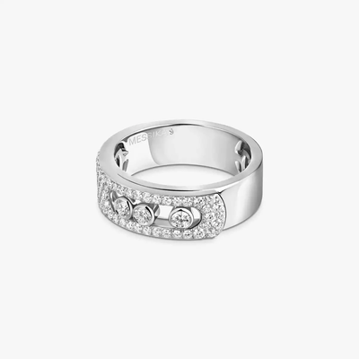Move Noa Pavée Bague Diamant Or Blanc