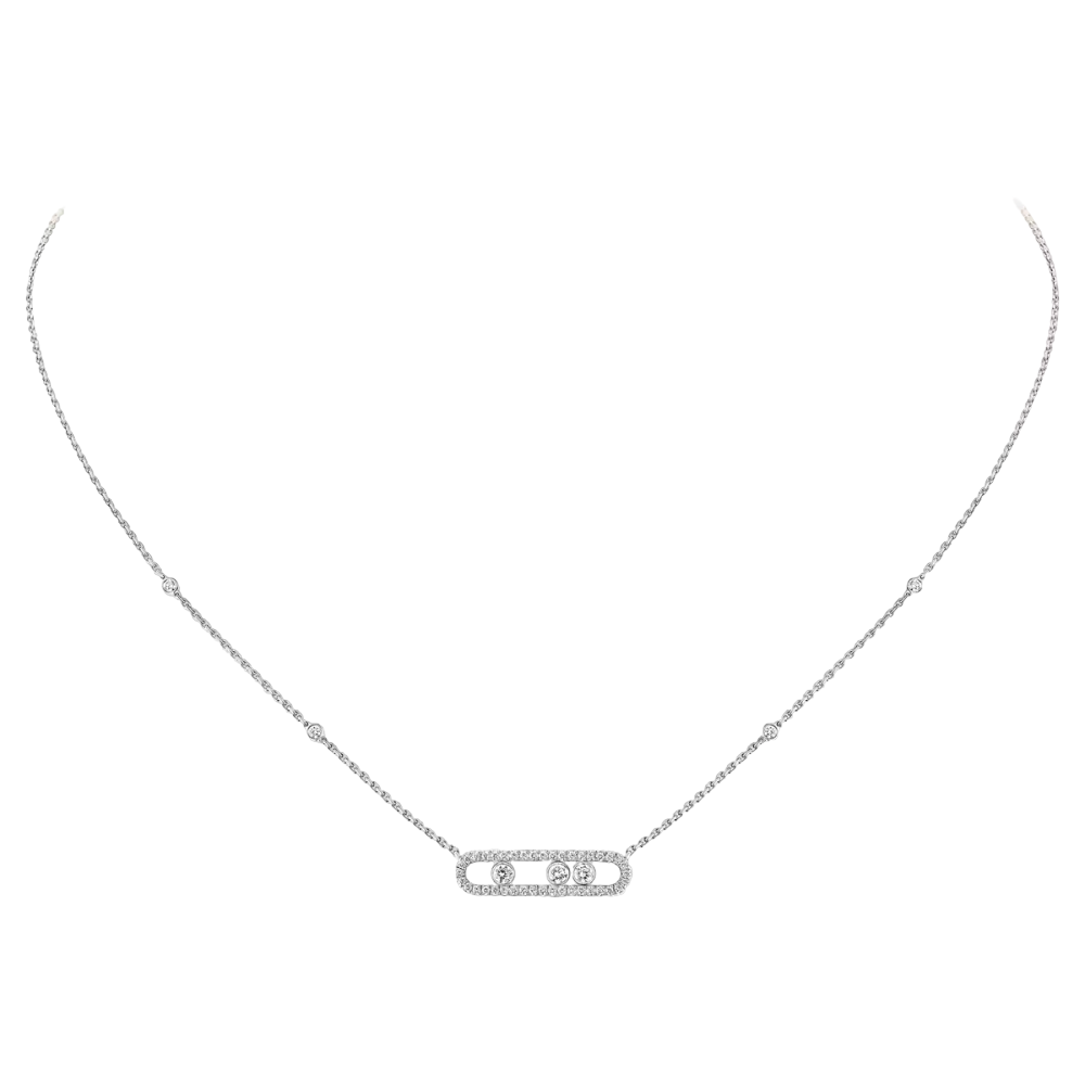 Baby Move Pavé Collier Diamant Or Blanc
