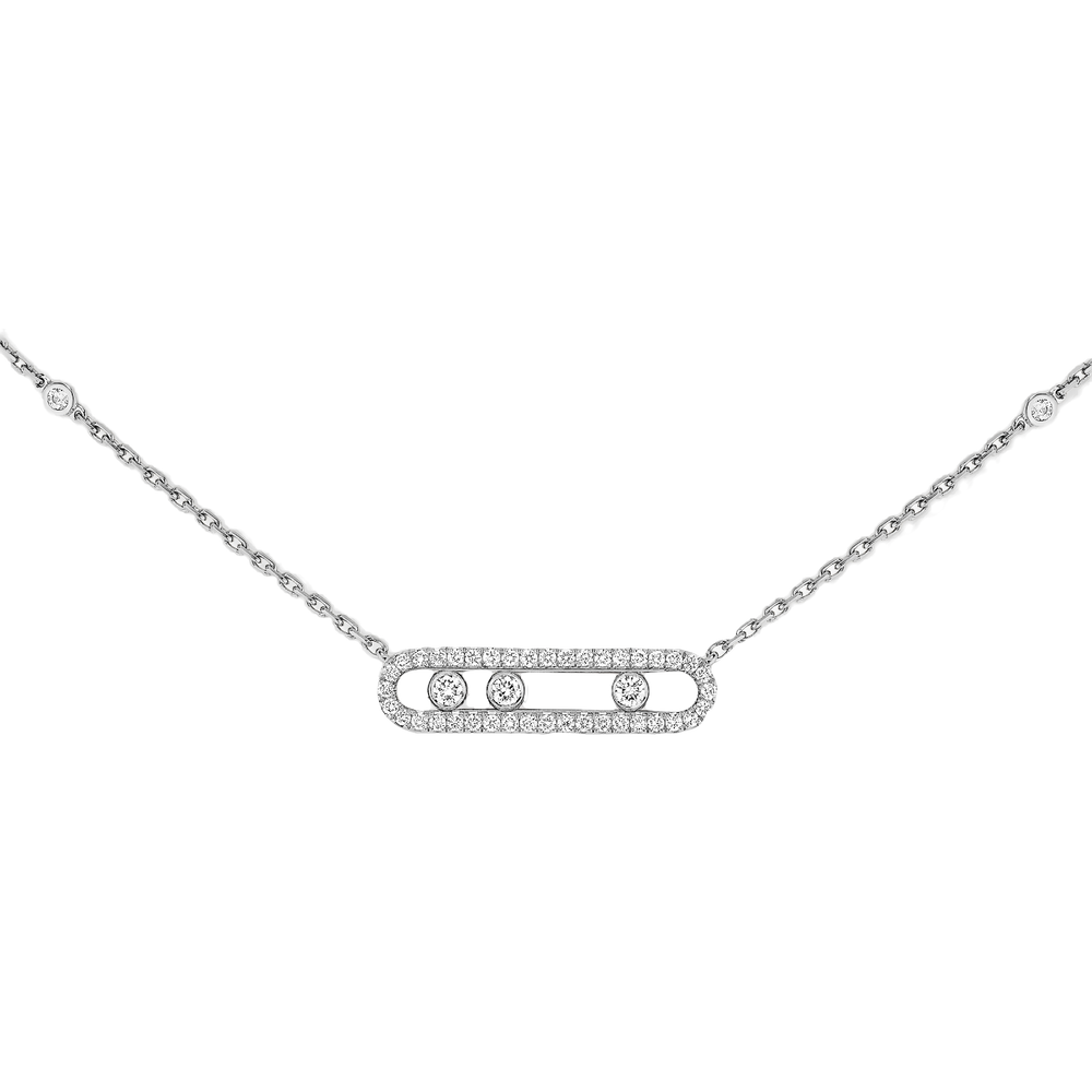 Baby Move Pavé White Gold Diamond Necklace