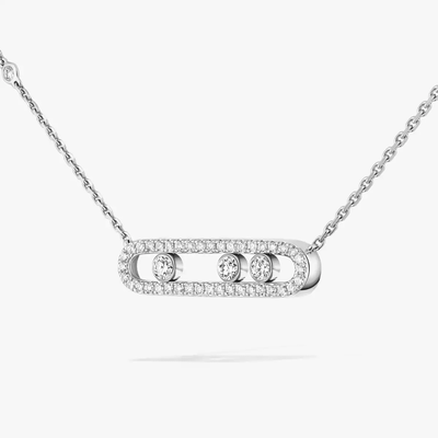 Collier pavé Baby Move Collier Diamant Or Blanc