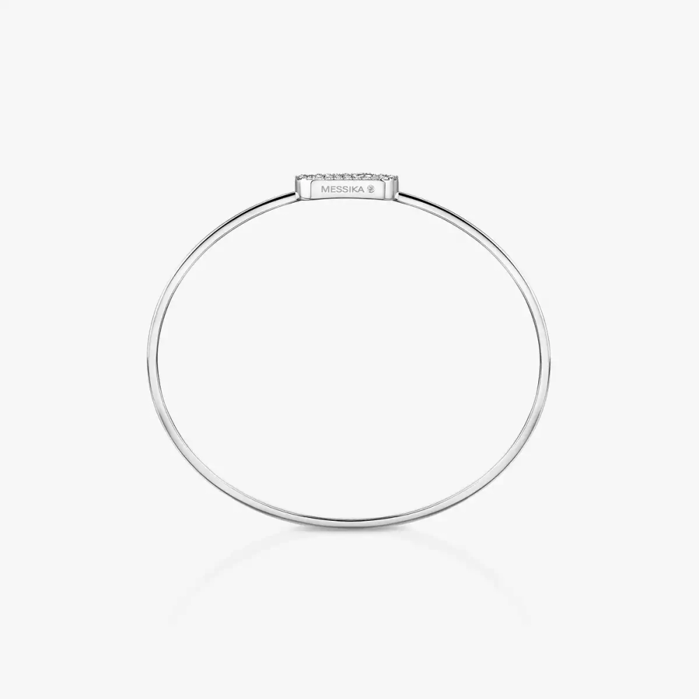 Jonc Flex Move Uno Pavé Bracelet Diamant Or Blanc