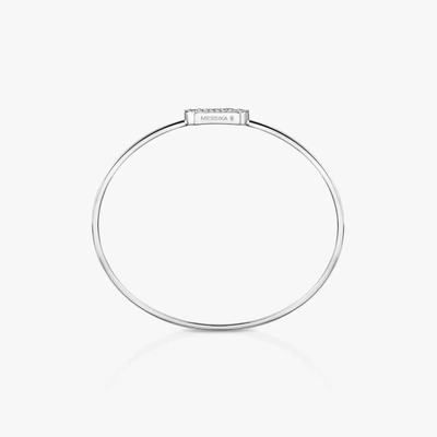 Jonc Flex Move Uno Pavé Bracelet Diamant Or Blanc