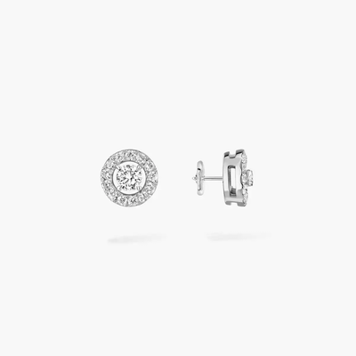 Joy Diamants Ronds 0,03ct Boucles d'oreilles Diamant Or Blanc