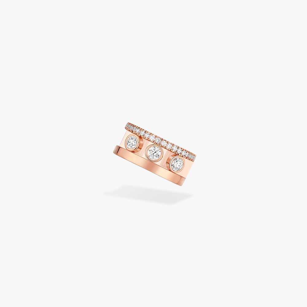 Clip d'oreille Move Romane Boucles d'oreilles Diamant Or Rose