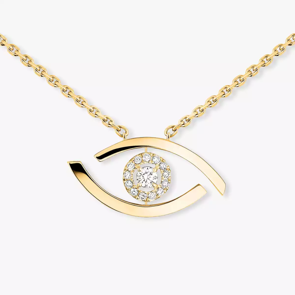 Lucky Eye Yellow Gold Diamond Necklace