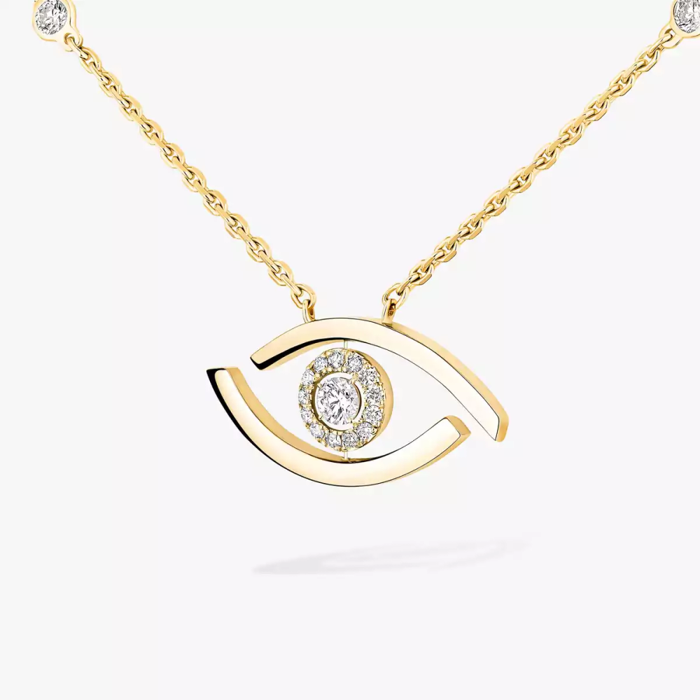 Lucky Eye Yellow Gold Diamond Necklace