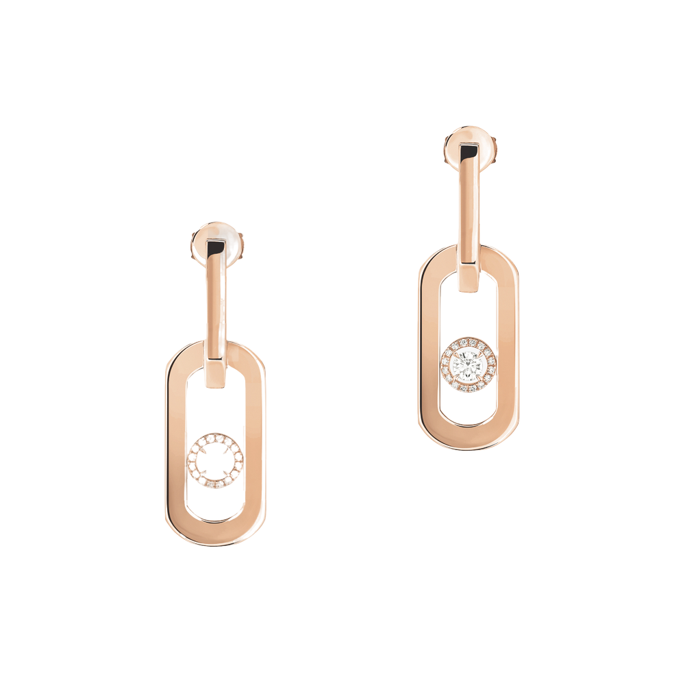 Pendantes So Move XL Boucles d'oreilles Diamant Or Rose