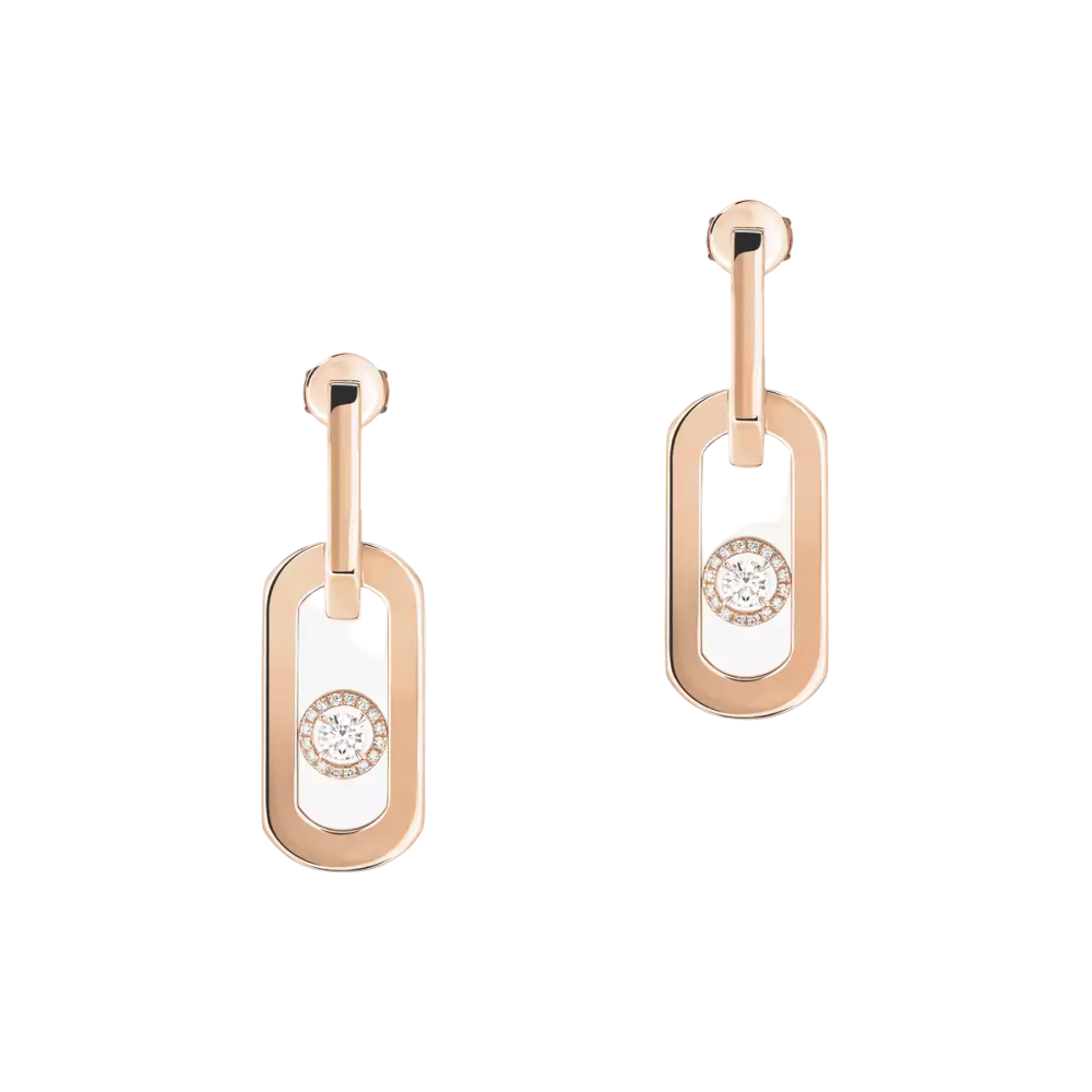 Pendantes So Move XL Boucles d'oreilles Diamant Or Rose