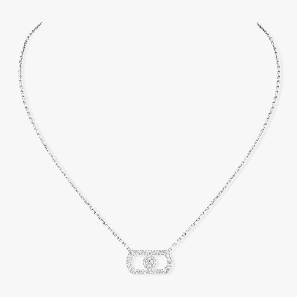 So Move Pavé Collier Diamant Or Blanc