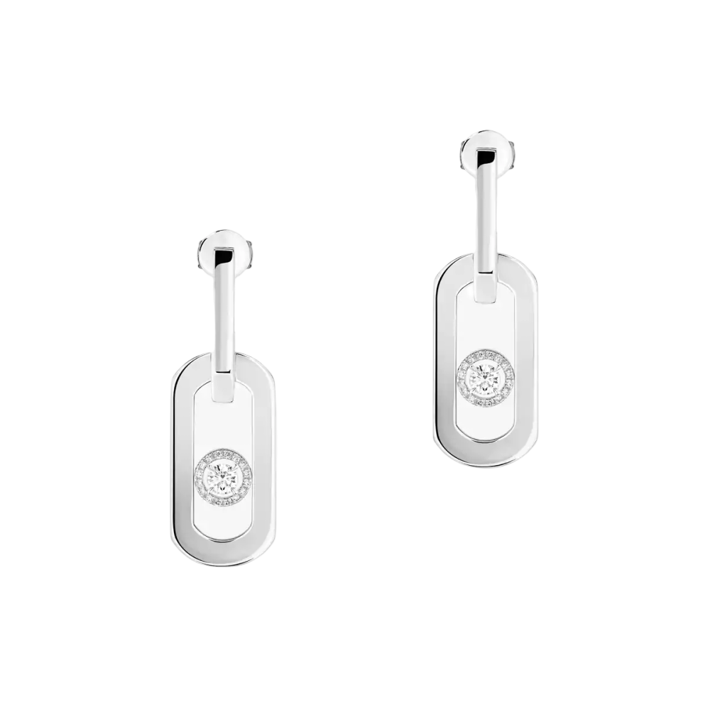 Boucles d'oreilles pendantes So Move XL Boucles d'oreilles Diamant Or Blanc