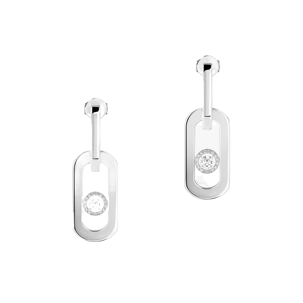 Pendantes So Move XL Boucles d'oreilles Diamant Or Blanc