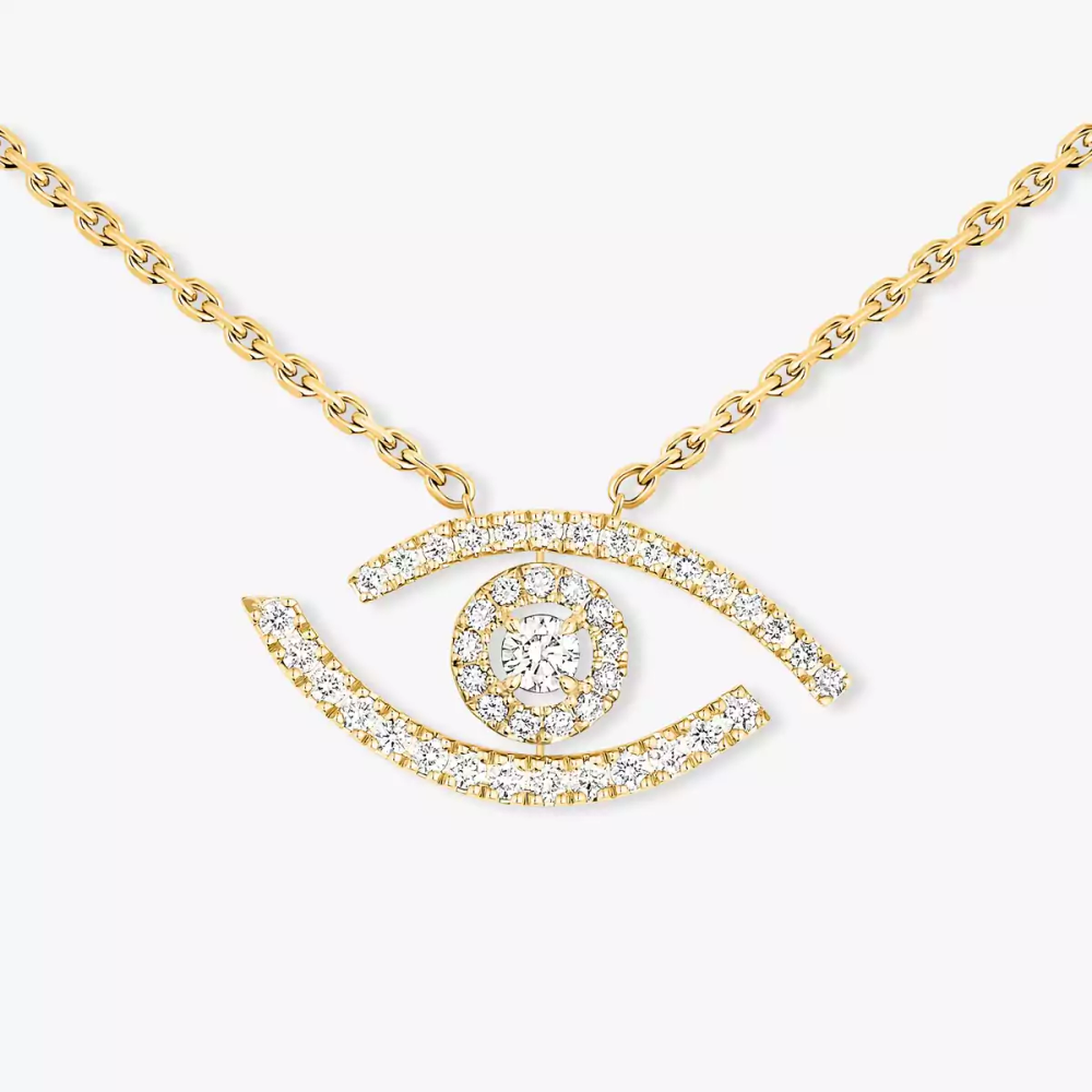 Collier pavé Lucky Eye Collier Diamant Or Jaune