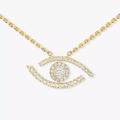 Collier pavé Lucky Eye Collier Diamant Or Jaune