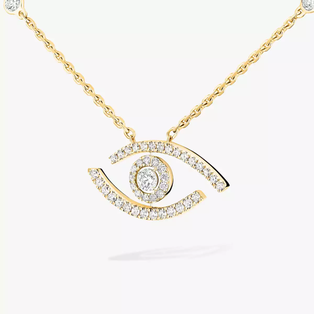 Collier pavé Lucky Eye Collier Diamant Or Jaune