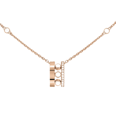 Move Romane Pendant Pink Gold Diamond Necklace