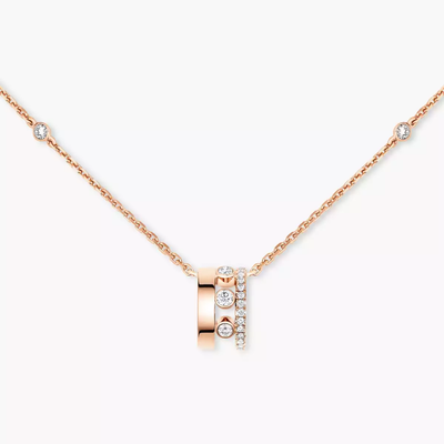 Pendentif sur Chaîne Move Romane Collier Diamant Or Rose