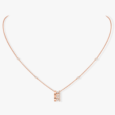 Move Romane Pendant Pink Gold Diamond Necklace