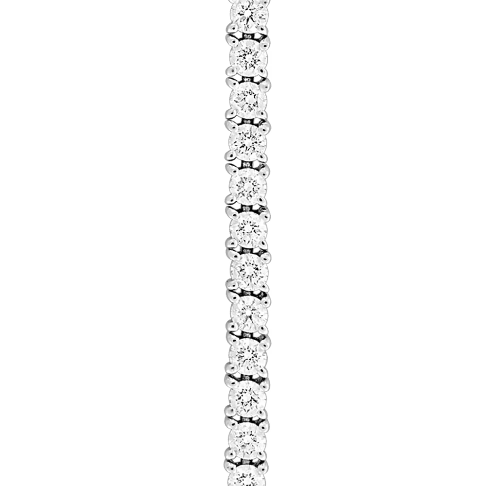Bracelet ligne diamants et or blanc 750/1000e