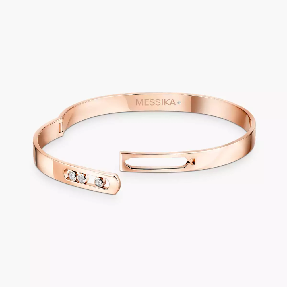 Bangle Move Noa Grandes Tailles Bracelet Diamant Or Rose