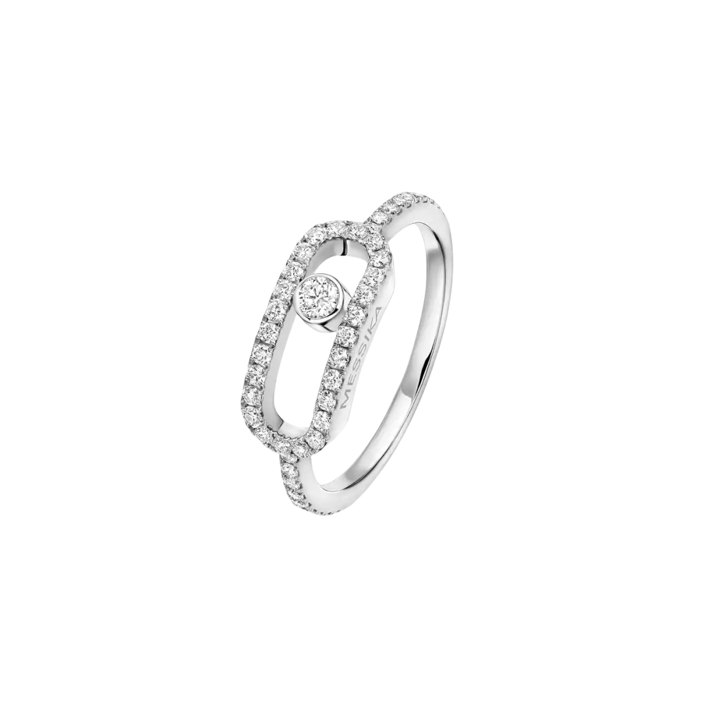 Move Uno GM Pavée Bague Diamant Or Blanc
