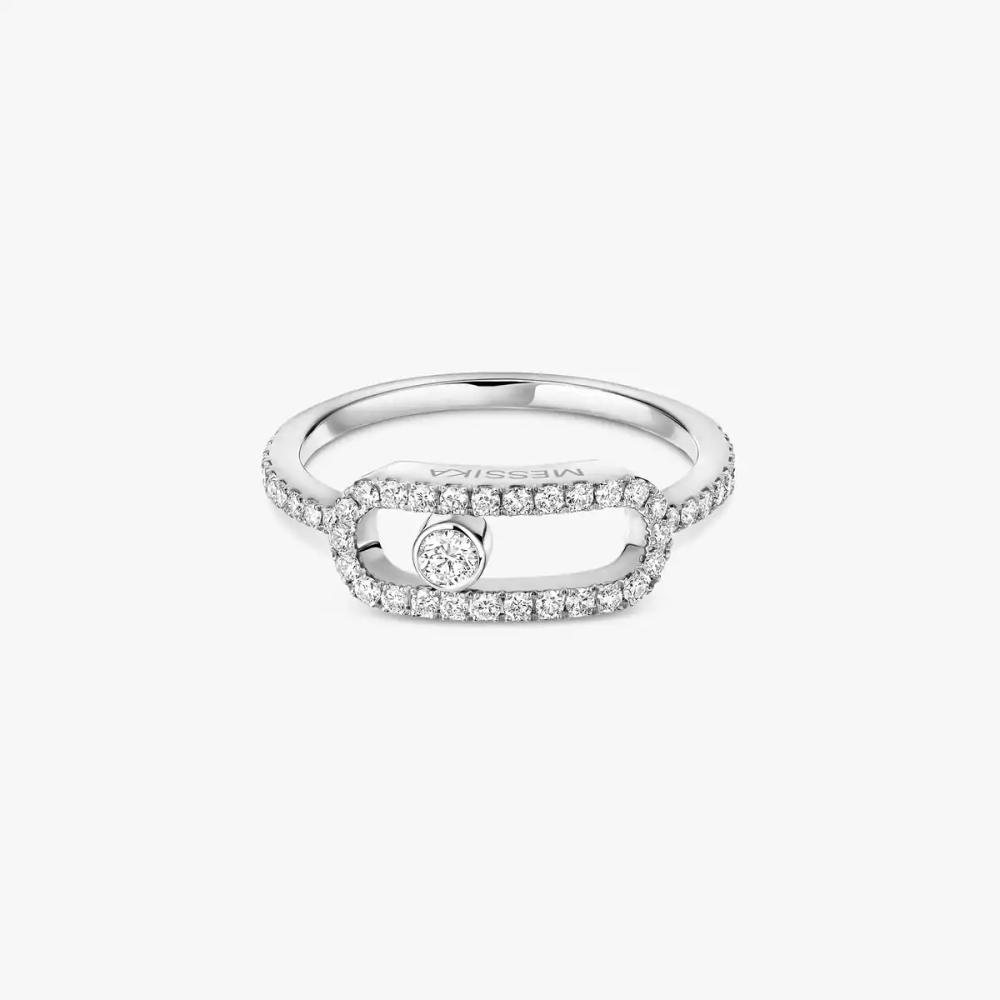 Move Uno GM Pavée Bague Diamant Or Blanc