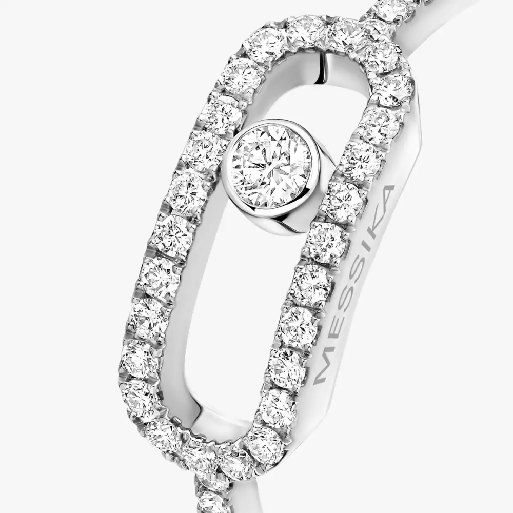Move Uno GM Pavée Bague Diamant Or Blanc