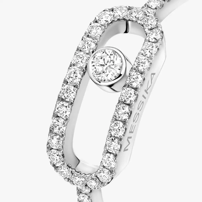 Move Uno GM Pavée Bague Diamant Or Blanc