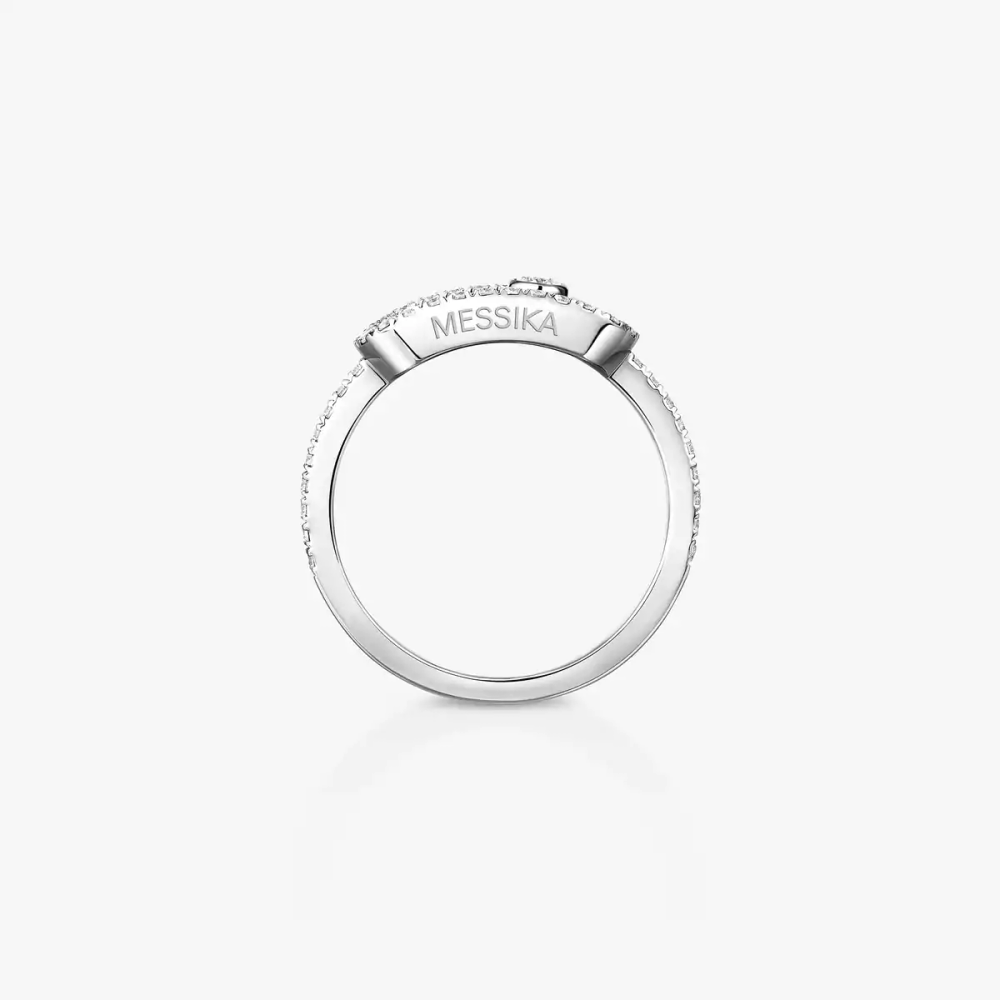 Move Uno GM Pavée Bague Diamant Or Blanc