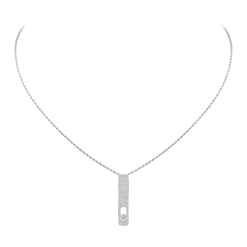 My First Diamond Pavé Collier Diamant Or Blanc