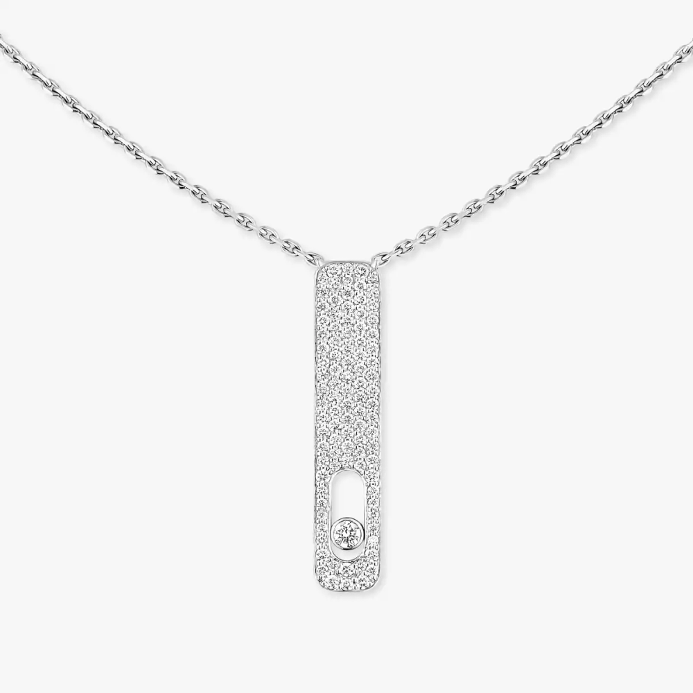 My First Diamond Pavé Collier Diamant Or Blanc