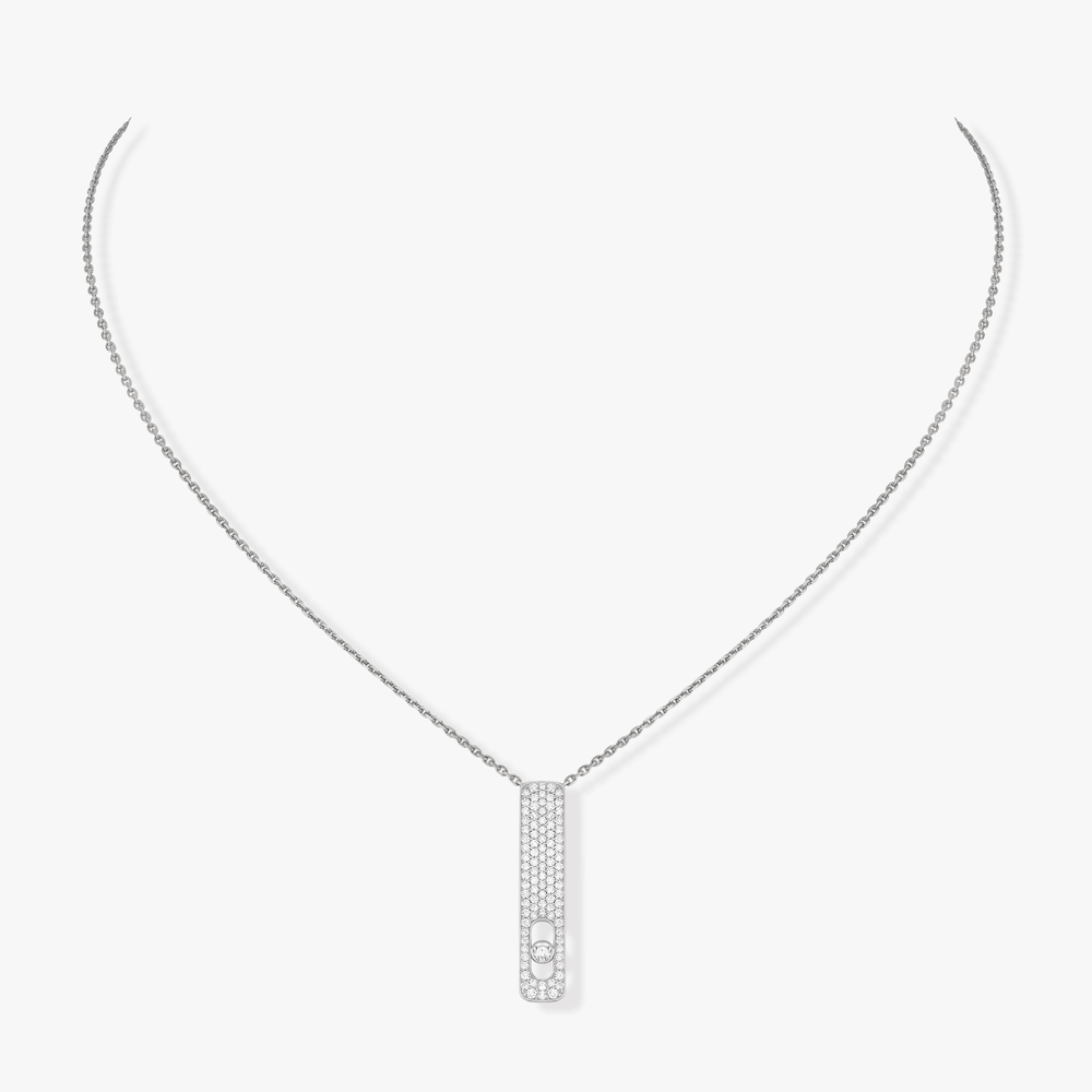 My First Diamond Pavé White Gold Diamond Necklace